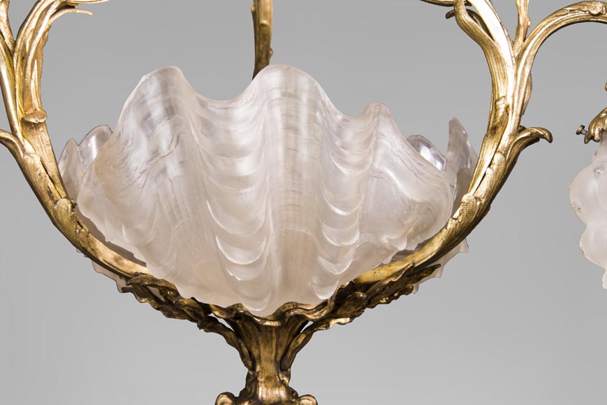 Antique chandelier in the Regency style with shells-5