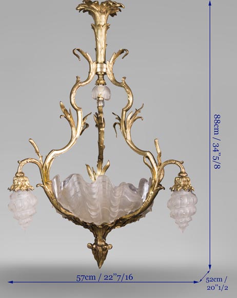 Antique chandelier in the Regency style with shells-7
