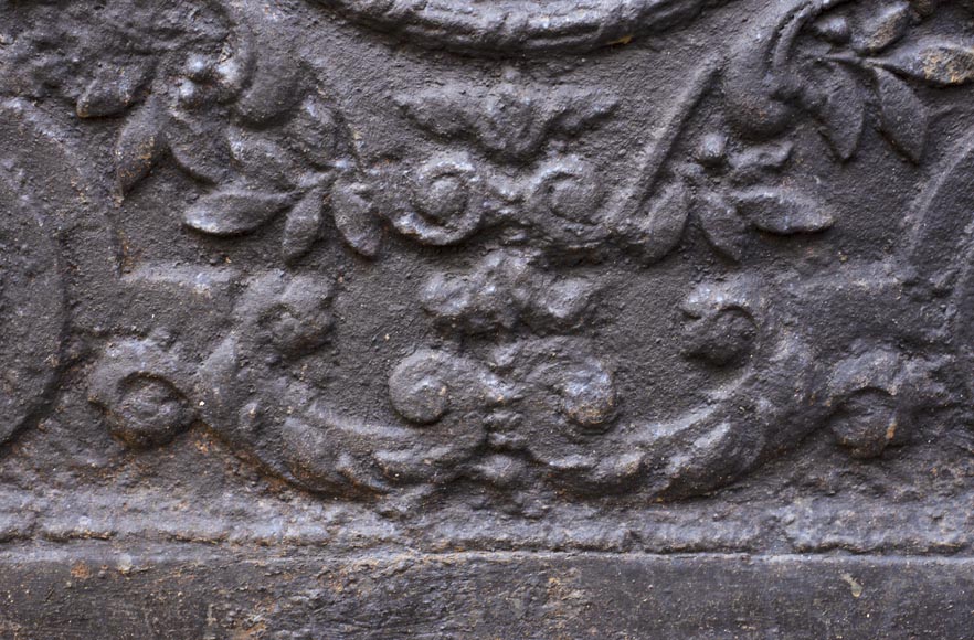 An antique fireback representing the Sacrifice of Isaac-4