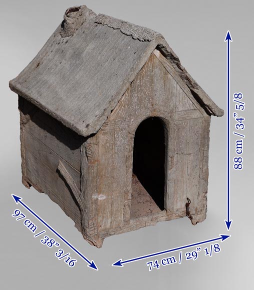 Beautiful cement doghouse in Rocaille style-7