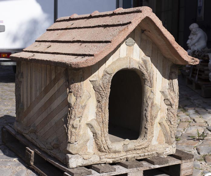 Beautiful cement doghouse in Rocaille style-2