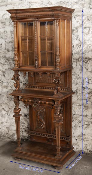 Small Neo-Renaissance style display cabinet-8