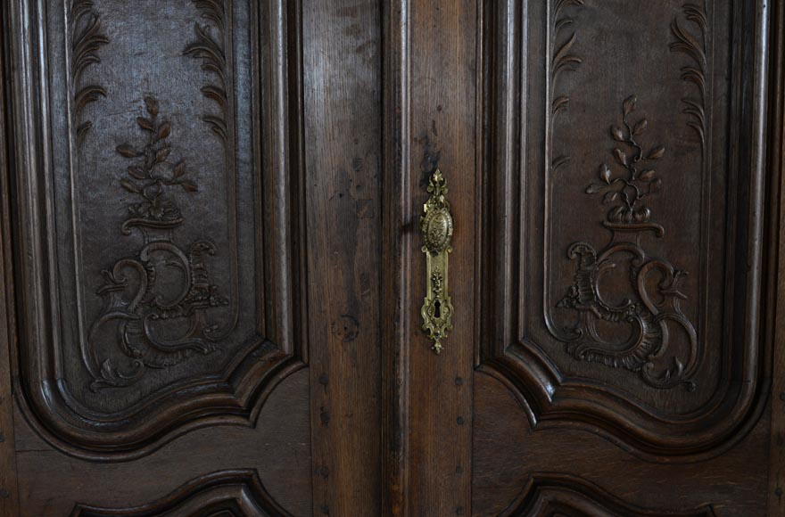 Double door in carved oak in Napoleon III style-5