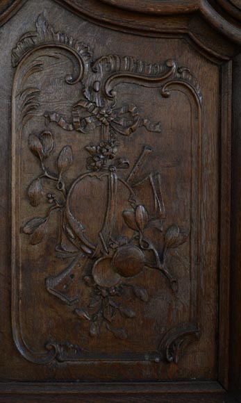 Double door in carved oak in Napoleon III style-8
