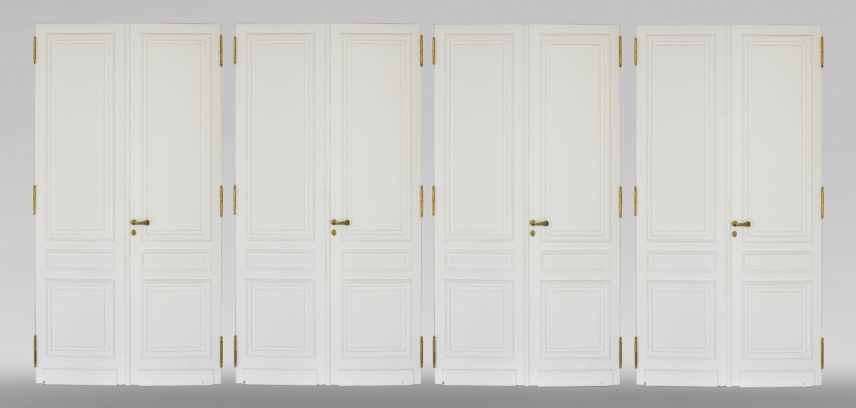 Suite of four Louis XVI style double doors-0