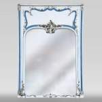 Antique Louis XV style trumeau with a pediment decorated with a beautiful shell