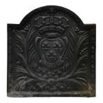 Antique cast iron fireback with French coat of arms, 19th century