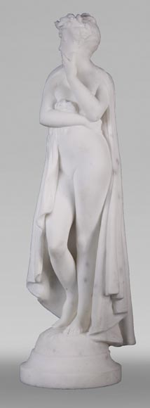 Albert CARRIER-BELLEUSE (1824-1887) - Young woman in statuary marble-1