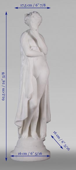 Albert CARRIER-BELLEUSE (1824-1887) - Young woman in statuary marble-8