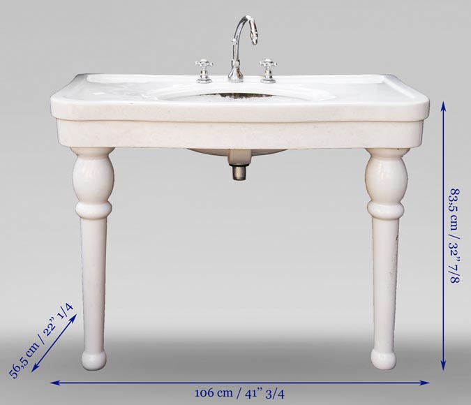 Two-footed earthenware washbasin-7