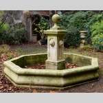 Important modern stone outdoor fountain