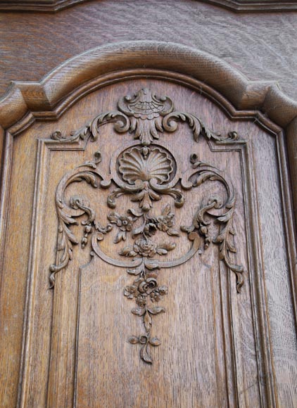 Important carved oak panelling from the 19th century-7
