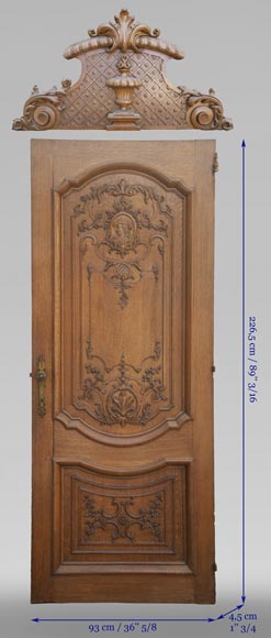 Important carved oak panelling from the 19th century-11