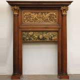 I9th century oak chimney piece with fluted colums - Reference 1233&nbsp;Width&nbsp;5' 11'' ⅝&nbsp;Height&nbsp;7' 1'' 