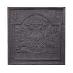 Cast iron fireback with coat of arms of Lorraine, dated 1706