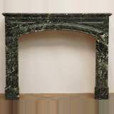 Green marble Louis XIV mantel - Reference 1245&nbsp;Width&nbsp;4' 7'' ⅛&nbsp;Height&nbsp;3' 8'' ½
