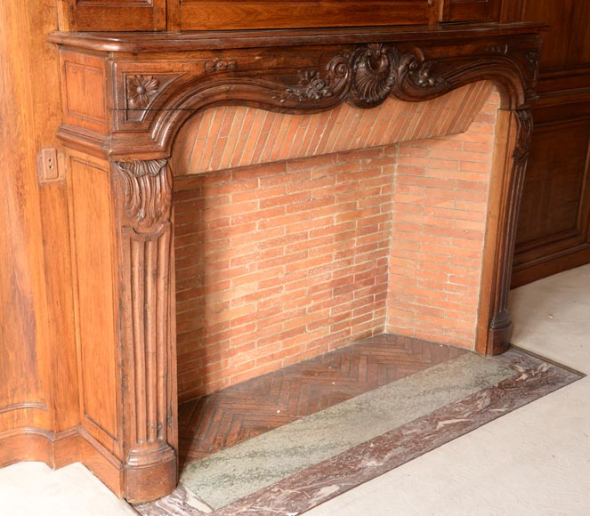Carved oak woodwork transition style, end of the 19th century-2