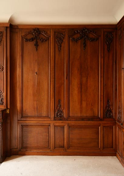 Carved oak woodwork transition style, end of the 19th century-4
