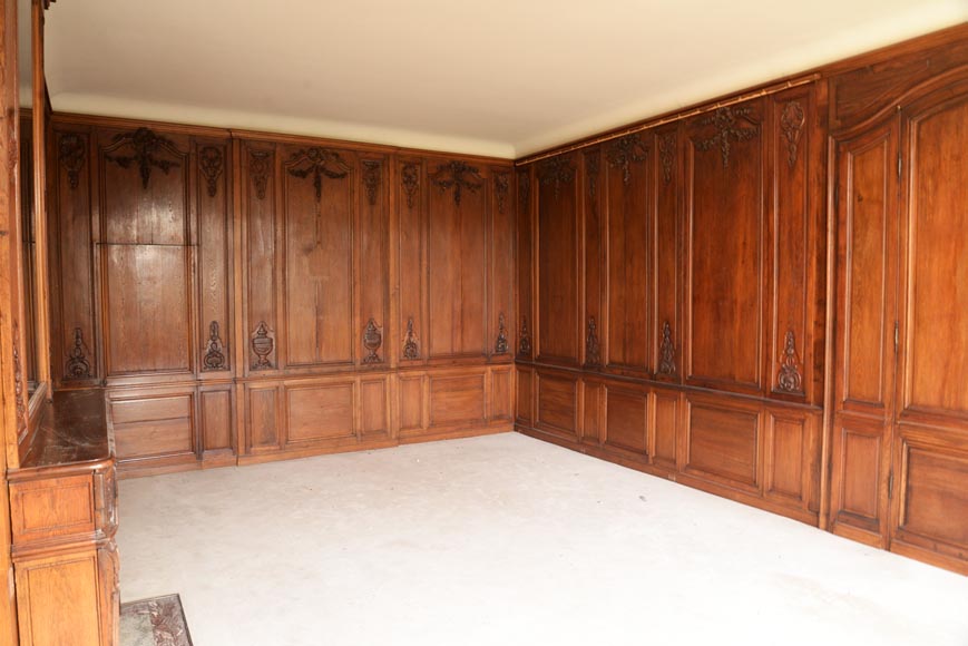 Carved oak woodwork transition style, end of the 19th century-5