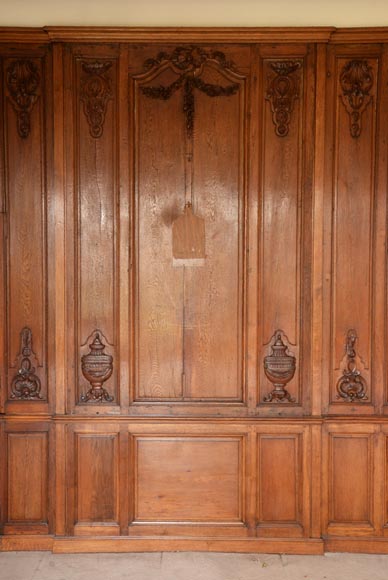 Carved oak woodwork transition style, end of the 19th century-7