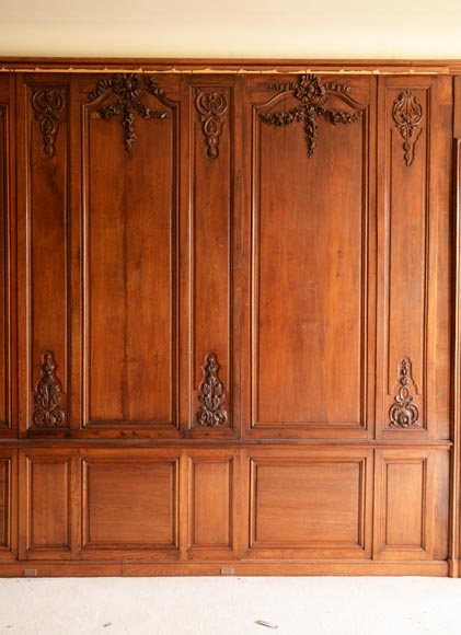 Carved oak woodwork transition style, end of the 19th century-13