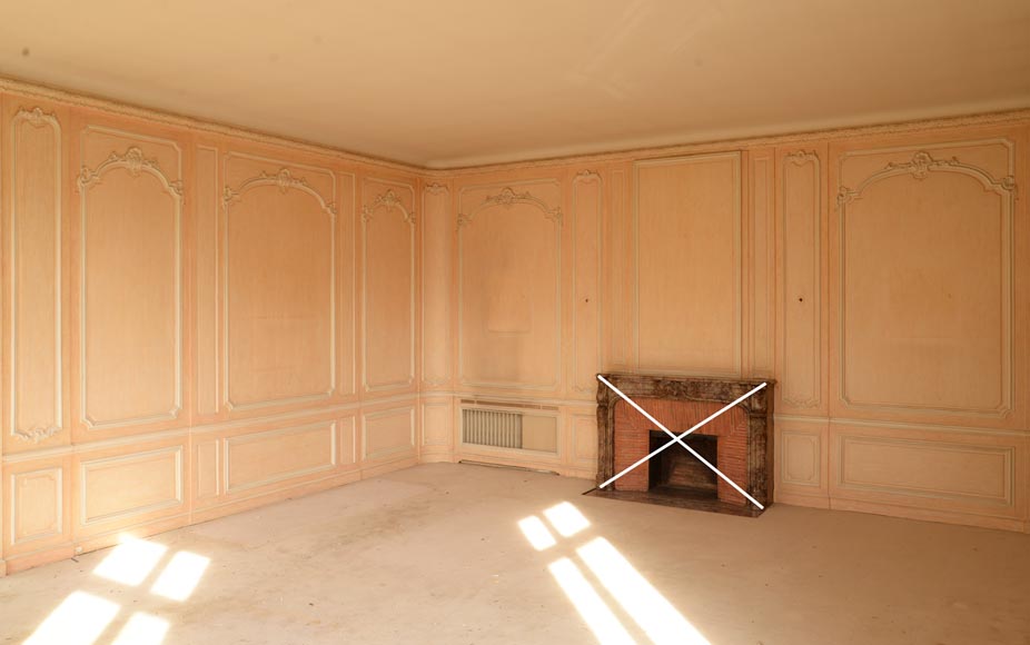 Two Louis XV style paneled rooms, end of the 19th century-15