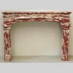 Incarnat Turquin marble Louis XIV style mantel  - Reference 1246 Width 4' 9'' ⅞   147cm Height 3' 6'' ⅞   109cm