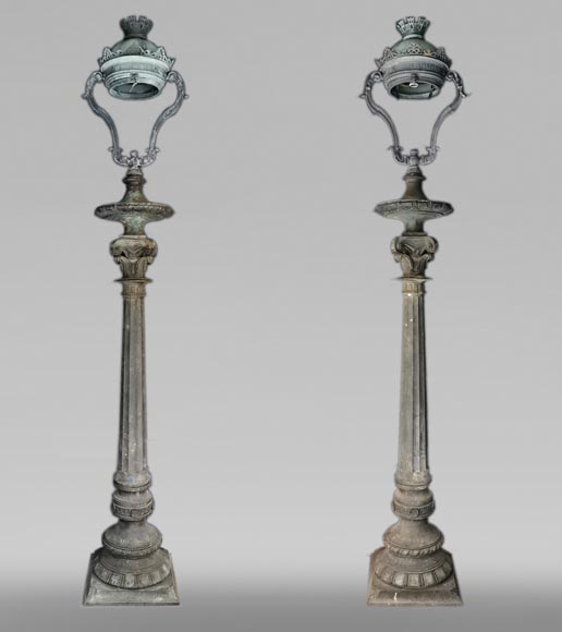 Important pair of bronze candelabra, 1868-0
