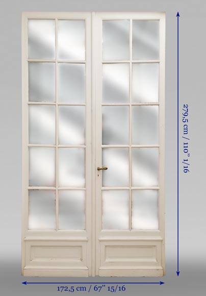 Important double door with mirrors, late 19th century-8