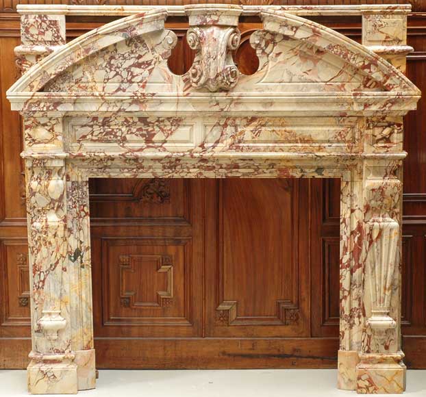 Neo_Renaissance_high_pediment_Sarrancolin_marble_mantel.jpg