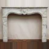 White Regence fireplace mantel - Reference 1270&nbsp;Width&nbsp;5' 3'' &nbsp;Height&nbsp;4' '' 