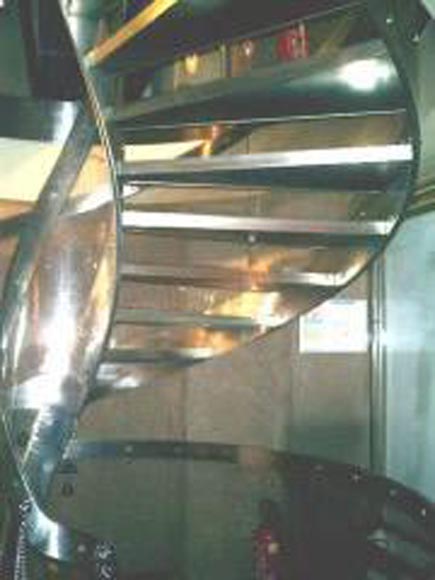   Spiral inox staircase, circa 1970-4