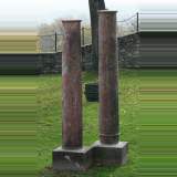 Six red Languedoc marble columns - Reference 1277&nbsp;Width&nbsp;1' 3'' ¾&nbsp;Height&nbsp;8' 1'' ¼