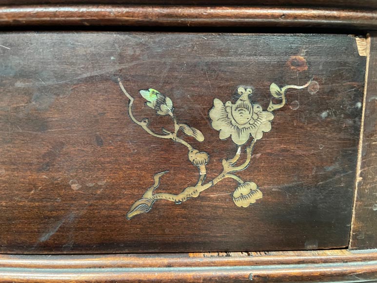 Gabriel VIARDOT, Japanese display case with chimera feet and mother-of-pearl decoration-13