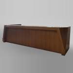 Important reception counter covering of veneer, second half of the 20th century