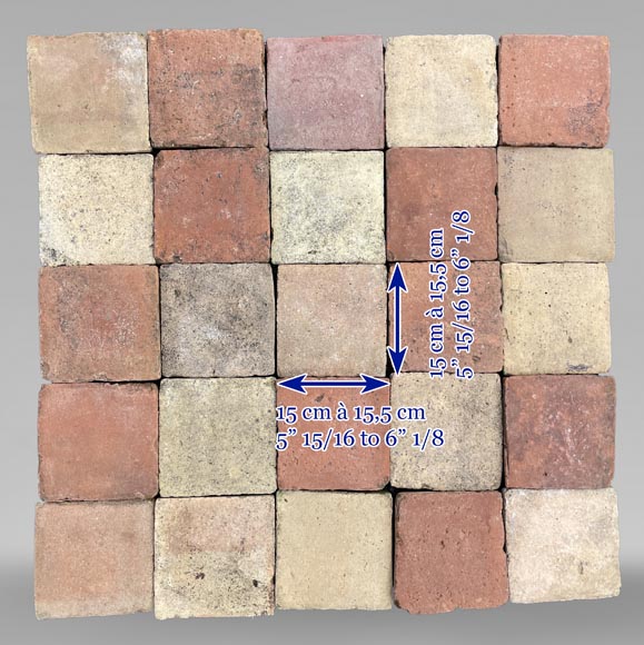 Set of around 13,5 m² of terracotta floor tiles-8