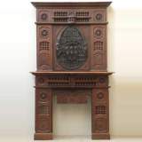Wood fireplace from Brittany - Reference 1300&nbsp;Width&nbsp;6' 4'' ⅜&nbsp;Height&nbsp;10' 6'' 