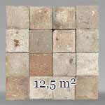 Set of around 12,5 m² of terracotta floor tiles