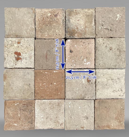 Set of around 12,5 m² of terracotta floor tiles-7