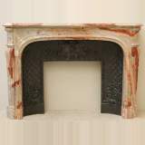 Sarrancolin marble mantel - Reference 1305&nbsp;Width&nbsp;5' 2'' ⅝&nbsp;Height&nbsp;3' 7'' ¾