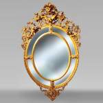 Pareclose mirror in gilt stucco and wood Napoleon III