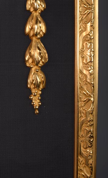 Napoleon III style gilt bronze firescreen-7