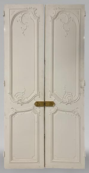Important lot of 7 Louis XV style double doors-1