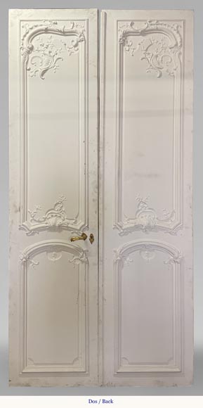 Important lot of 7 Louis XV style double doors-30