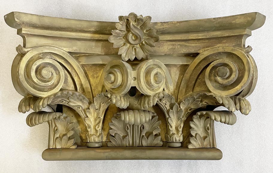 Gaston de PONTALBA - Series of eight composite capitals and bases for pilasters in gilt bronze  1853-12