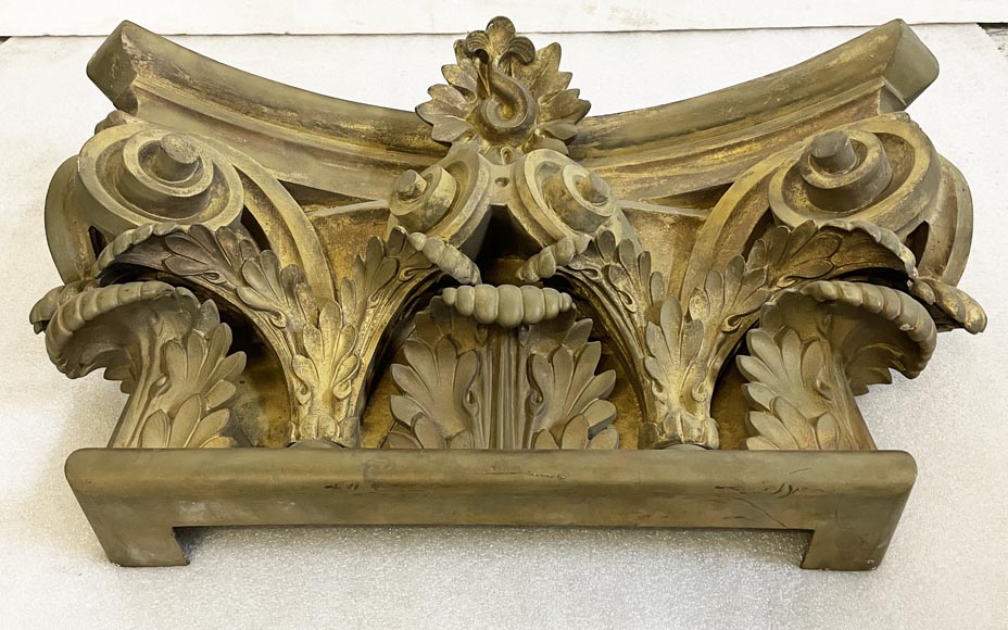 Gaston de PONTALBA - Series of eight composite capitals and bases for pilasters in gilt bronze  1853-13