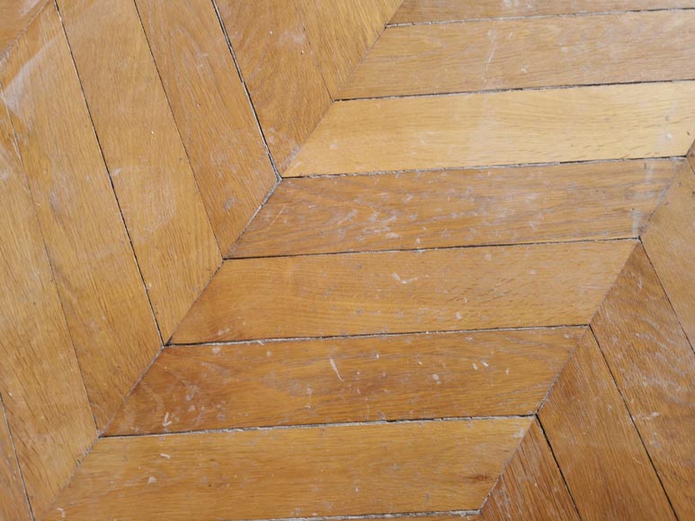 Lot of 16,5 m² of antique Point de Hongrie oak parquet flooring-4