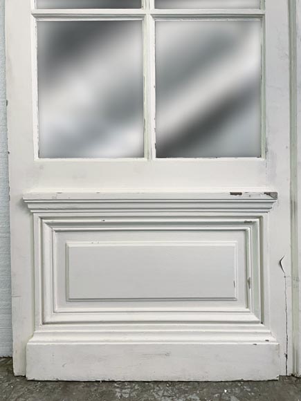 Double door in wood painted in white with mirror-4