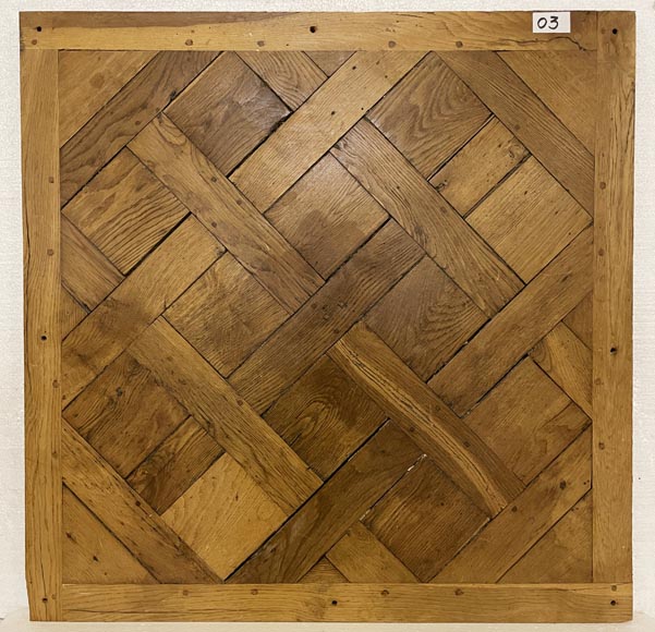 Lot of about 26 m² of 18th century Versailles oak parquet flooring-3
