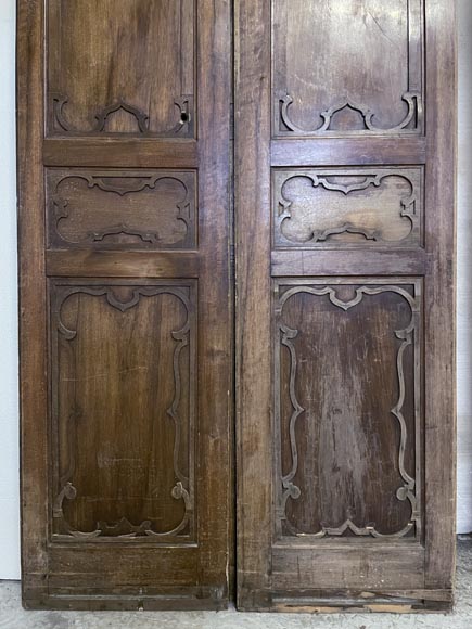Pair of double oak doors with an Oriental inspiration-4